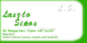 laszlo sipos business card